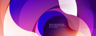 Soyut sıvı şekiller, canlı mor renkler turuncu, beyaz ile harmanlanmış. Modern tasarım dinamik görsel deneyim yaratır.