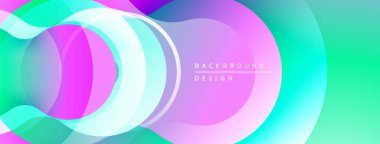 Soyut dalgalar, canlı renkler karışımı. Pembe, mor, turkuaz pürüzsüz gradyanlar yaratır. Modern tasarım, akışkan şekiller hareketi akla getiriyor.