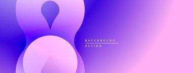 Soyut sıvı şekiller, mor renkler, eğim arkaplanı. Dijital projeler için modern tasarım öğesi. Yumuşak geçişler, canlı renkler.