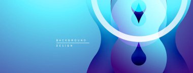 Soyut mavi eğimli arkaplan. Pürüzsüz şekiller modern, dinamik görsel efektler yaratır. Dijital projeler için uygun minimalist tasarım.