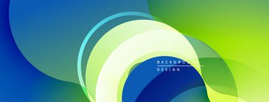 Soyut akışkan şekiller, canlı maviler, yeşiller dinamik arkaplan oluşturur. Modern tasarım, pürüzsüz gradyanlar hareket, enerji.