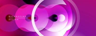 Soyut pembe tasarım, üst üste binen daireler, sıvı şekiller. Renkler modern görsel efekt yaratır. Yumuşak geçişler dinamik bileşim sunar.