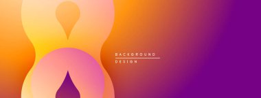 Soyut eğim arkaplanı. Yumuşak şekiller üst üste binerek sıcak renk değişimleri yaratıyor. Tasarım modern, akışkan, davetkar.