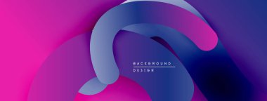Soyut sıvı şekiller, canlı mor renkler, mor renkler. Modern tasarım, pürüzsüz eğimler dinamik kompozisyon yaratır. Arkaplan ögesi.