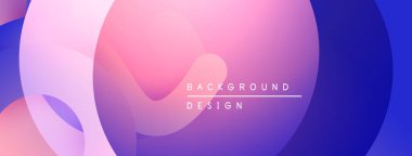 Soyut gradyanlar çakışıyor, yumuşak görsel akış yaratıyor. Pembe, mor, mavi renkler kompozisyona hakim. Minimalist tasarım.