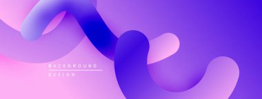 Soyut sıvı şekiller, canlı mor renkler, pürüzsüz gradyanlar. Arkaplan ve dijital sanat için modern tasarım ögesi.