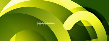Soyut yeşil tasarım katmanlı eğriler içerir. Yumuşak eğimler derinlik yaratır, modern estetik. Minimalist kompozisyon, canlı renkler.