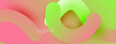 Soyut sıvı şekiller, canlı renklerin karışımı. Gradyan geçişler dinamik görsel efekt yaratır. Arka planlar için modern tasarım ögesi.