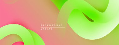 Soyut sıvı şekiller, canlı renklerin karışımı. Yumuşak gradyanlar modern arkaplan tasarımı yaratır. Düz eğriler, dinamik bileşim.