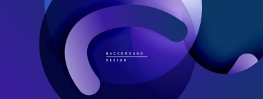Soyut sıvı şekiller, mor renkler tasarımda baskın. Gradyan karışımları dinamik görsel doku oluşturur. Modern estetik.