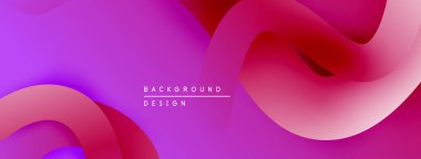 Soyut sıvı şekilleri, canlı mor renkler, pürüzsüz eğimler. Arka planlar ve sunumlar için modern tasarım öğesi. Yumuşak eğriler kompozisyona hakim.