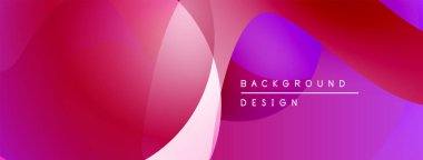 Soyut gradyanlar çakışıyor, dinamik görsel etki yaratıyor. Modern tasarım canlı mor renkler içerir. Metin arkaplan tasarımı okur.