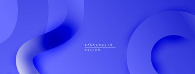 Soyut mavi arkaplan. Üst üste binen şekiller dinamik ve modern görsel efektler yaratır. Yumuşak eğimler derinlik sunar. Minimalist tasarım.