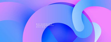 Soyut sıvı şekilleri mor, mavi renkleri harmanlıyor. Modern tasarım hareketi, enerjiyi, yumuşak eğilimleri çağrıştırıyor. Çeşitli projeler için minimalist arkaplan.