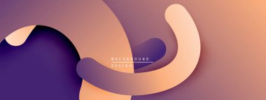 Soyut akışkan şekiller, sıcak renk paleti. Gradyan gölgeler derinlik yaratır, modern tasarım ögesi. Minimalist kompozisyon, yumuşak kıvrımlar.