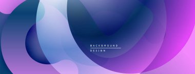 Soyut sıvı şekilleri, mor, mavi gradyanlar. Modern tasarım, pürüzsüz geçişler, projeler için zarif bir zemin.