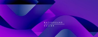 Soyut mor arkaplan. Sıvı şekiller üst üste binerek, dinamik görsel efekt yaratır. Modern tasarım elementleri. Düzen eğimleri kompozisyona hakim.