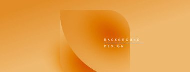 Soyut turuncu eğimli arkaplan. Yumuşak şekiller üst üste biner ve görsel derinlik yaratır. Metin elemanları mevcut olan minimalist tasarım.
