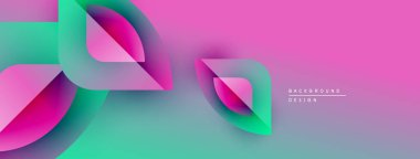Soyut akışkan şekiller, canlı pembeler, turkuaz renkler. Gradyan arka plan dinamik görsel efekt yaratır. Modern tasarım ögesi.