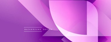 Soyut mor tasarım. Üst üste binen şekiller dinamik görsel efekt yaratır. Dereceli gölgeler pürüzsüz geçiş ve modern estetik sunar.