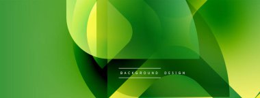 Soyut yeşil gradyanlar çakışıyor, dinamik görsel akış yaratıyor. Modern tasarım yumuşak kıvrımlar, pürüzsüz geçişler içerir. Metin arkaplan tasarımı okur.