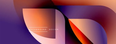 Soyut sıvı şekilleri, canlı gradyanlar. Mor, turuncu renkler kompozisyona hakim. Arka planlar için modern tasarım ögesi.