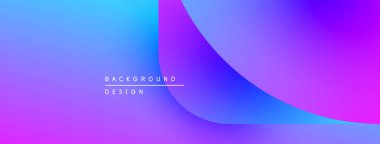 Canlı gradyan arka plan tasarımı. Mor 'a mavi geçişler, pürüzsüz bir görsel akış yaratıyor. Minimalist metin arkaplan tasarımı okur.