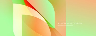 Soyut geometrik şekiller, canlı renklerin karışımı. Pürüzsüz gradyanlar modern tasarım yaratır, mükemmel bir zemin. Hafif, havadar.