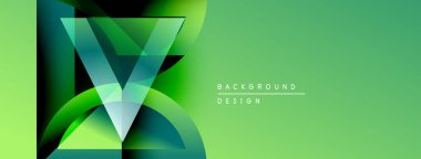 Soyut yeşil tasarım katmanlı şekiller, gradyanlar içerir. Modern estetik, arka planlar ve sunumlar için uygun. Minimalist stil.