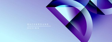 Soyut mor tasarım. Gradyan şekiller dinamik görsel efekt yaratır. Sunumlar ve markalaşma için modern arkaplan.