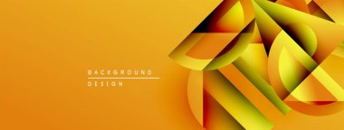 Soyut geometrik tasarım. Turuncu renkler baskın, dinamik görsel doku yaratıyor. Şekiller örtüşüyor, derinlik ve hareket olduğunu gösteriyor. Modern estetik.