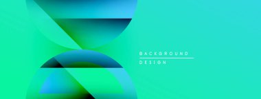 Soyut turkuaz dizayn özellikleri üst üste biniyor. Gradyan renkler dinamik görsel efekt yaratır. Minimalist tarz, modern estetik.