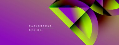 Soyut enerjik tasarım. Mor, sarı renkler dinamik şekiller yaratır. Sunumlar ve grafikler için modern arkaplan uygun.