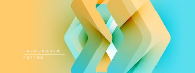 Soyut geometrik desen. Üst üste binen kareler dinamik görsel akış yaratır. Sıcak sarı karışımı serin turkuaz renklere dönüştürür. Modern tasarım ögesi.