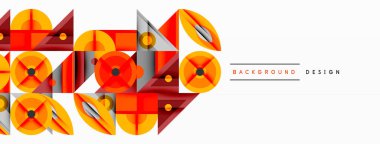 Soyut geometrik desen. Turuncu, kırmızı renkler tasarımda baskın. Minimalist tarz, modern estetik. Temiz çizgiler, şekiller görsel ilgi yaratır..