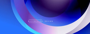 Soyut mavi mor eğimli arkaplan. Düz eğriler, dinamik görsel akış yaratır. Sunumlar ve pankartlar için modern tasarım ögesi.