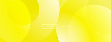 Sarı soyut arkaplan özellikleri üst üste binen daireler, gradyanlar. Modern tasarım ögesi çeşitli projeler için uygundur. Basit, temiz estetik..
