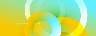 Soyut arkaplan özellikleri üst üste biniyor. Renkler sarı, yeşil ve maviye karışıyor. Dijital projeler için modern tasarım ögesi.