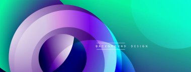 Soyut akışkan şekiller, canlı renklerin karışımı. Gradyan deniz mavisi, mor, mavi dinamik görsel efekt yaratır. Modern tasarım ögesi.