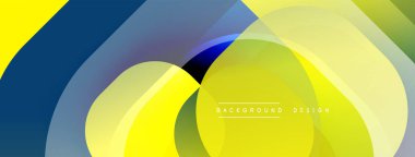 Soyut renkli katmanlar dinamik görsel efekt yaratır. Yumuşak kıvrımlar, eğimler, modern tasarım elementleri mevcut. Parlak renkler kompozisyona hakim.