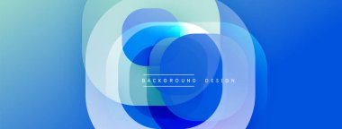 Soyut mavi katmanlar dinamik görsel efekt yaratır. Gradyan renkler harmanlanır, dairesel şekiller oluşturulur, modern tasarım ögesi.