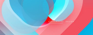 Soyut sıvı şekilleri örtüşür, canlı mavi, cyan, pembe gradyanlar yaratır. Arkaplan, pankart ve sunumlar için modern tasarım ögesi.