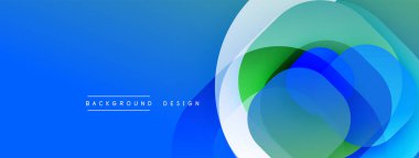 Soyut mavi arkaplan özellikleri üst üste biniyor. Gradyan gölgeler dinamik görsel efekt yaratır. Sunumlar için modern tasarım ögesi.