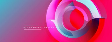 Soyut canlı katmanlar dinamik dairesel bileşim yaratır. Gradyan renkler harmanlanarak modern arkaplan tasarımı oluşturur. Pürüzsüz şekiller hareketi, derinliği gösterir..