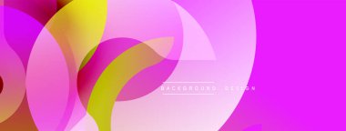 Soyut canlı katmanlar dinamik bileşim yaratır. Pembe, sarı, kahverengi renkler kusursuz bir şekilde harmanlanır. Arka planlar için modern tasarım ögesi.