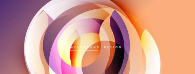 Soyut akışkan şekiller, canlı renklerin karışımı. Dairesel tasarım dinamik görsel efekt yaratır. Gradyan renkleri hareketi ve enerjiyi gösteriyor..