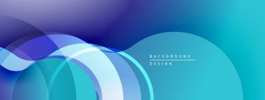 Soyut akışkan şekiller, mavi mor gradyan. Arka planlar ve sunumlar için modern tasarım öğesi. Düz eğriler dinamik görsel efekt yaratır.