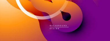 Soyut sıvı şekilleri, canlı turuncu, mor gradyanlar. Modern tasarım öğesi, düz eğriler, dinamik kompozisyon. Arkaplan dokusu hareketi öneriyor.