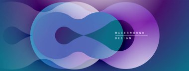 Soyut sıvı şekilleri, mor, mavi gradyanlar. Modern tasarım öğesi, pürüzsüz geçişler, dinamik kompozisyon. Minimalist arkaplan dokusu.