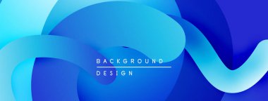 Soyut mavi eğimler akan şekiller yaratır. Minimalist metin arka plan tasarımı okur. Modern estetik, temiz kompozisyon.